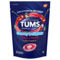 Tums Antacid, Ultra Strength, Soft Chews, Very Cherry, 32 Each