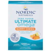 Nordic Naturals Ultimate Omega, Zero Sugar, Tropical Fruit, Gummy Chews, 54 Each