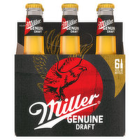 Miller Beer, Genuine Draft, 6 Each
