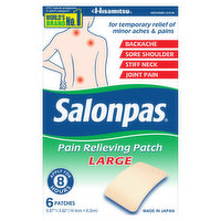 Salonpas Pain Relieving Patch, Large, 6 Each