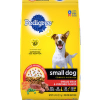 Pedigree Dog Food, Grilled Steak & Vegetable Flavor, Complete Nutrition, Adult, Small Dog, 15.9 Pound