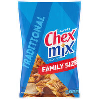 Chex Mix Snack Mix, Savory, Traditional, Family Size, 13.5 Ounce