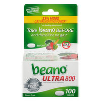 Beano Food Enzyme Dietary Supplement, Tablets, 100 Each