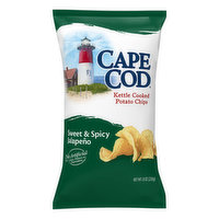 Cape Cod Potato Chips, Sweet & Spicy Jalapeno, Kettle Cooked, 8 Ounce