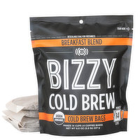 Bizzy Coffee, Cold Brew Bags, Breakfast Blend, 4 Each
