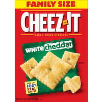 Cheez-It Baked Snack Crackers, White Cheddar, Family Size, 21 Ounce