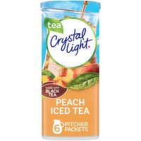 Crystal Light Peach Iced Tea Artificially Flavored Powdered Drink Mix, 6 Each