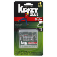 Krazy Glue Super Glue, All Purpose, Fine Tip, Singles, 4 Each