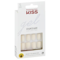 Kiss Nail Kit, Gel, Fantasy Collection, Short Length, 1 Each