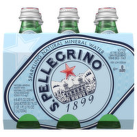 Sanpellegrino Mineral Water, Sparkling, Natural, 6 Each