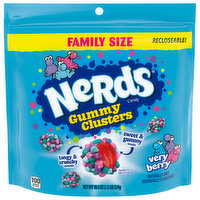 Nerds Candy, Gummy Clusters, Family Size, 18.5 Ounce