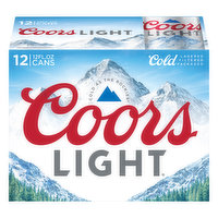 Coors Light Beer, 12 Pack, 12 fl oz cans, 12 Each