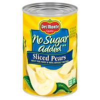 Del Monte Pears, No Sugar Added, Sliced, 14.5 Ounce