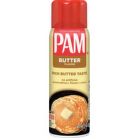 Pam Cooking Spray, Butter Flavor, No-Stick, 5 Ounce