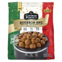 Cooked Perfect Meatballs, Bourbon BBQ Recipe, Bite Size, 36 Ounce