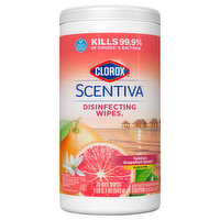 Clorox Scentiva Disinfecting Wipes, Tahitian Grapefruit Splash, 1 Pound