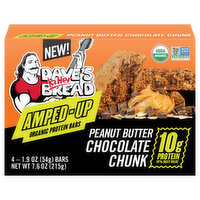 Dave's Killer Bread Protein Bars, Organic, Peanut Butter Chocolate Chunk, Amped-Up, 4 Each