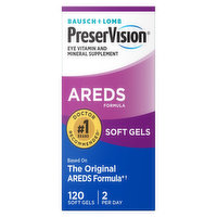 PreserVision Eye Vitamin & Mineral Supplement, AREDS Formula, Soft Gels, 120 Each