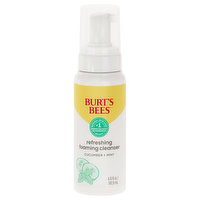 Burt's Bees Foaming Cleanser, Cucumber + Mint, Refreshing, 4.8 Fluid ounce