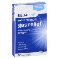 Equaline Gas Relief, Extra Strength, 125 mg, Softgels, 50 Each