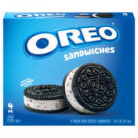 Oreo Frozen Dairy Dessert Sandwiches, 4 Pack, 4 Each