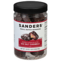 Sanders Sea Salt Caramels, Dark Chocolate, 18 Ounce