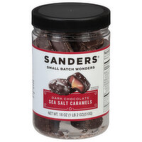 Sanders Sea Salt Caramels, Dark Chocolate, 18 Ounce