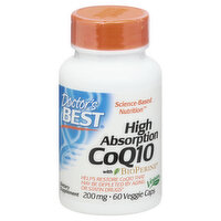 Doctors Best CoQ10 with BioPerine, High Absorption, Veggie Caps, 60 Each