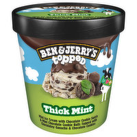 Ben & Jerry's Ice Cream, Thick Mint Topped, 15.2 Fluid ounce