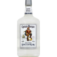 Captain Morgan Rum, Spiced, Silver, 1.75 Litre