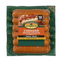 Eckrich Cheddar Smoked Sausage, Mega Pack, 12 Links, 28 Ounce