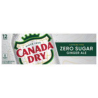 Canada Dry Ginger Ale, Zero Sugar, 12 Each