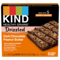 Kind Granola Bars, Dark Chocolate Peanut Butter, Drizzled, 5 Each