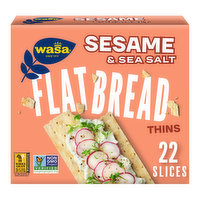 Wasa Sesame & Sea Salt Swedish Style Flatbread Thin Crackers, 10 Each