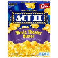 Act II Microwave Popcorn, Movie Theater Butter, 6 Each