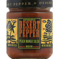 Desert Pepper Salsa, Peach Mango, Medium Hot, 16 Ounce