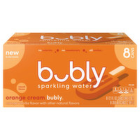 Bubly Sparkling Water, Orange Cream, 8 Each