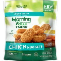 MorningStar Farms Meatless Chicken Nuggets, Original, 10.5 Ounce