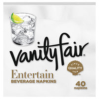 Vanity Fair Napkins, Beverage, Entertain, 2-Ply, 40 Each