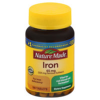 Nature Made Iron, 65 mg, Tablets, 180 Each