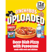 Lunchables Pepperoni Deep Dish Pizza Meal Kit with Water, Cheez-It, Trolli Gummies, & Kool Aid Tropical Punch Single, 15.12 Ounce