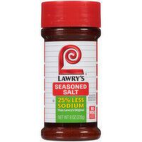 Lawry's 25% Less Sodium Seasoned Salt, 8 Ounce