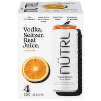 Nutrl Vodka Seltzer, Orange, 4 Each