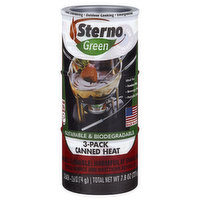 Sterno Green Canned Heat, 3 Pack, 3 Each