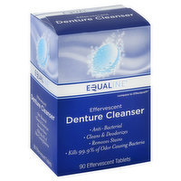 Equaline Denture Cleanser, Effervescent Tablets, 90 Each