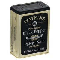 Watkins Black Pepper, Pure, Ground, 4 Ounce