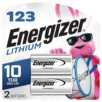 Energizer Batteries, Lithium, 123, 2 Each