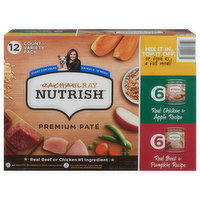 Rachael Ray Nutrish Dog Food, Premium Pate, Adult, Variety Pack, 12 Each