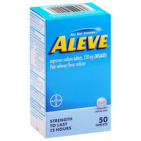 Aleve Pain Reliever/Fever Reducer, 220 mg, Tablets, 50 Each