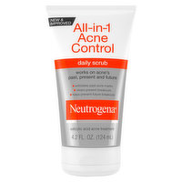 Neutrogena Daily Scrub, Acne Control, All-in-1, 4.2 Fluid ounce